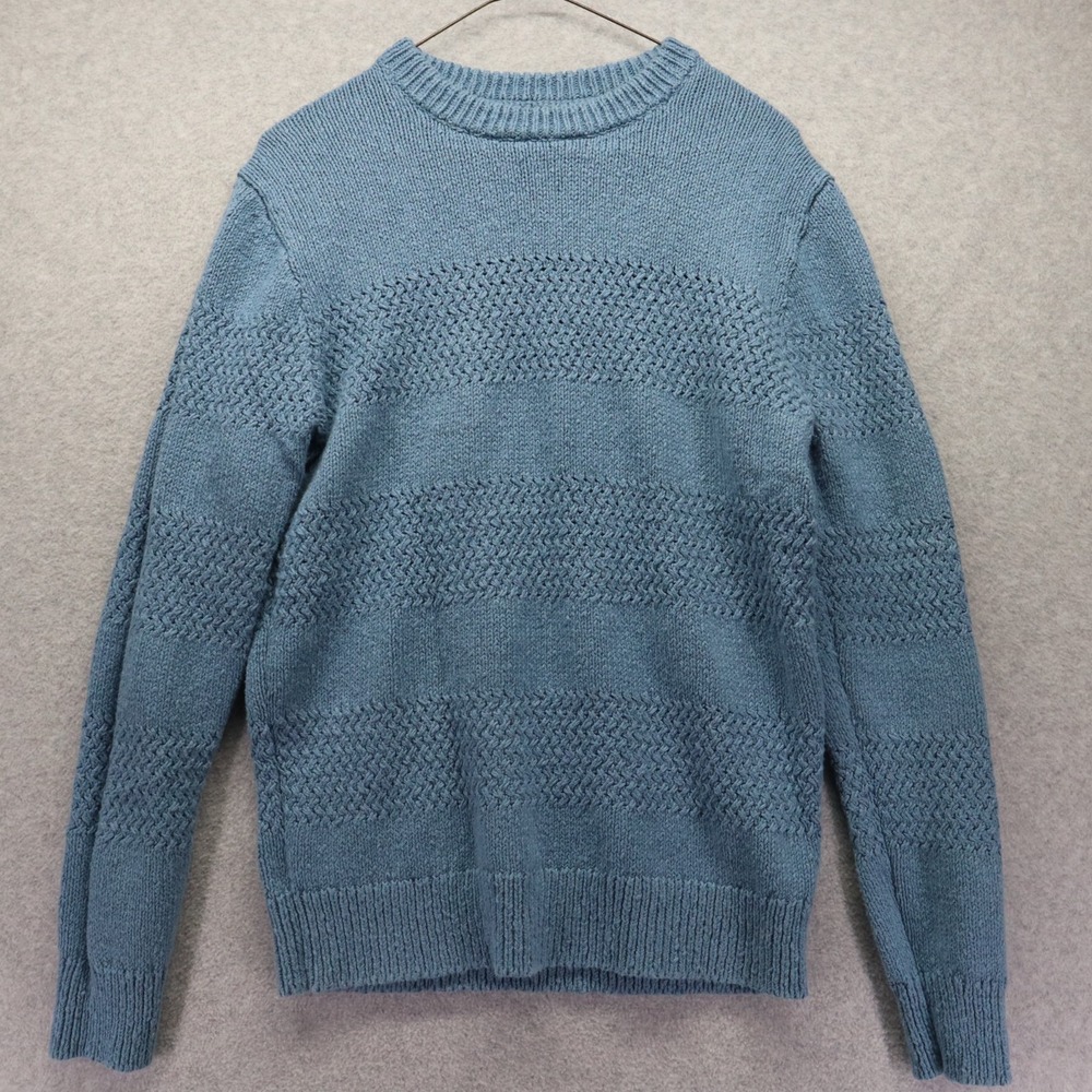 J Crew Sweater Womens Small Pullover Heavyweight Knit Crew Neck Blue Long Sleeve